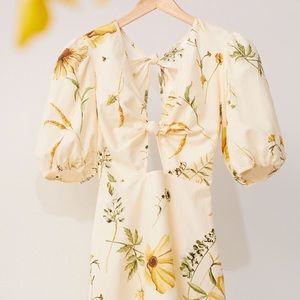 H&M Linen Blend Cutout Dress